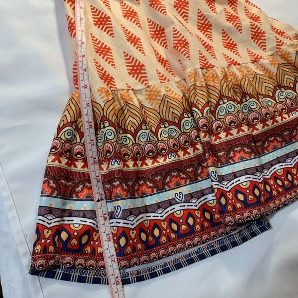 Women's  Deep V-Neck Boho Floral Wrap Dress summer style and color size small - Picture 11 of 11